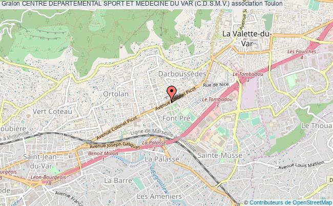 plan association Centre Departemental Sport Et Medecine Du Var (c.d.s.m.v.) Toulon