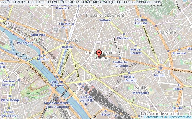 plan association Centre D?etude Du Fait Religieux Contemporain (cefrelco) Paris