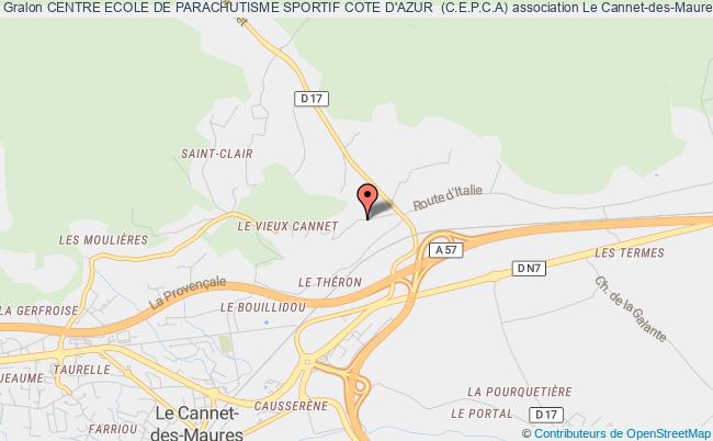 plan association Centre Ecole De Parachutisme Sportif Cote D'azur  (c.e.p.c.a) Le    Cannet-des-Maures