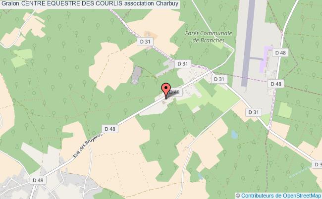 plan association Centre Équestre Des Courlis Charbuy