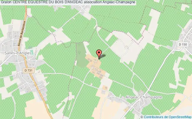 plan association Centre Equestre Du Bois D'angeac Angeac-Champagne