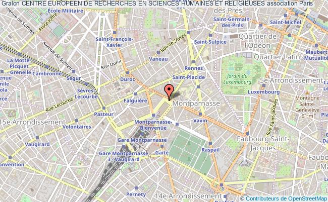 plan association Centre Europeen De Recherches En Sciences Humaines Et Religieuses Paris 15e