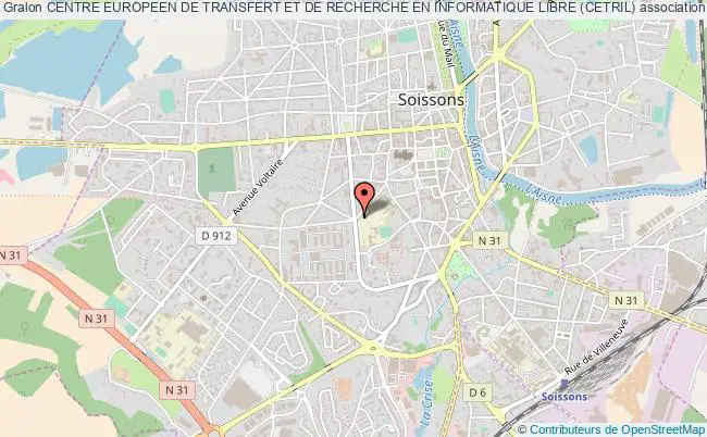 plan association Centre Europeen De Transfert Et De Recherche En Informatique Libre (cetril) Soissons