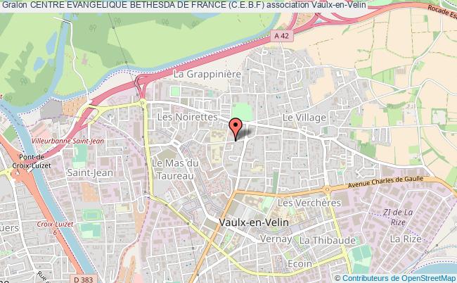 plan association Centre Evangelique Bethesda De France (c.e.b.f) Vaulx-en-Velin