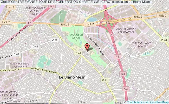 plan association Centre Evangelique De Regeneration Chretienne (cerc) Le    Blanc-Mesnil