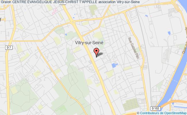 plan association Centre ÉvangÉlique JÉsus-christ T'appelle Vitry-sur-Seine