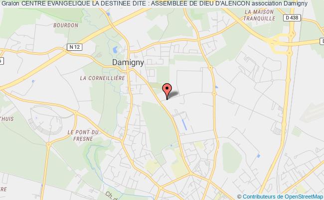 plan association Centre Evangelique La Destinee Dite : Assemblee De Dieu D'alencon Damigny