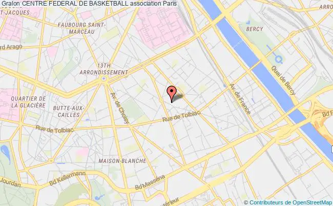 plan association Centre Federal De Basketball Paris