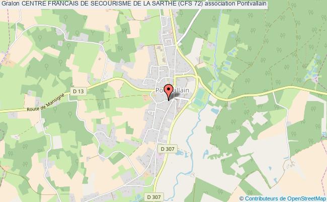 plan association Centre Francais De Secourisme De La Sarthe (cfs 72) Pontvallain