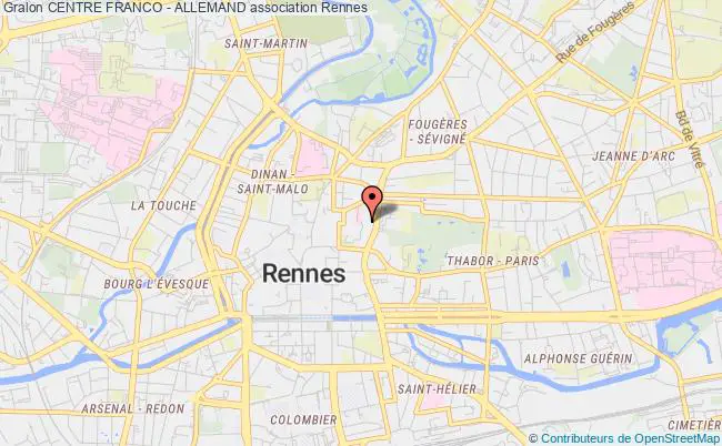 plan association Centre Franco - Allemand Rennes