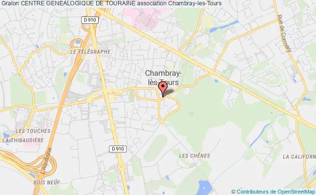 plan association Centre Genealogique De Touraine Chambray-lès-Tours