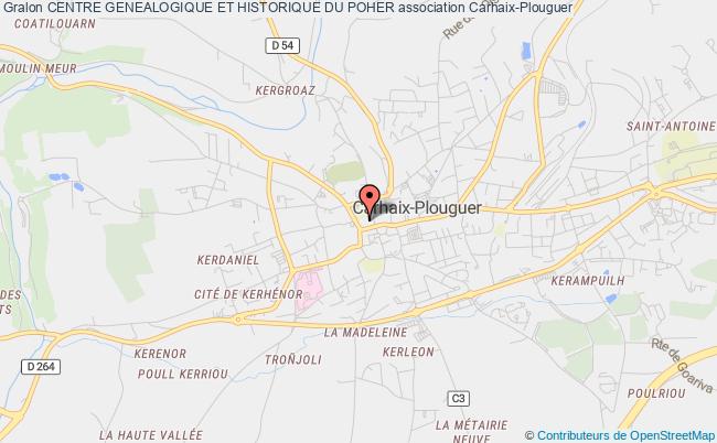 plan association Centre Genealogique Et Historique Du Poher Carhaix-Plouguer
