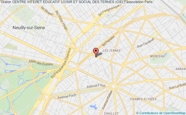 plan association Centre Interet Educatif Loisir Et Social Des Ternes (ciel) PARIS