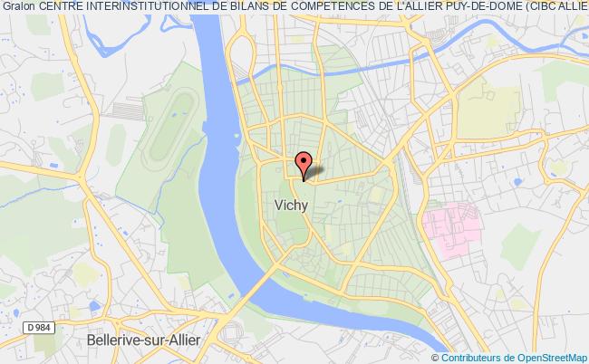plan association Centre Interinstitutionnel De Bilans De Competences De L'allier Puy-de-dome (cibc Allier Puy-de-dome) Vichy
