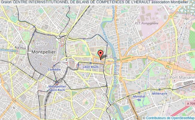 plan association Centre Interinstitutionnel De Bilans De Competences De L'herault Montpellier