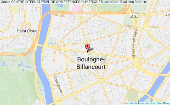 plan association Centre International De CompÉtences NumÉriques Boulogne-Billancourt