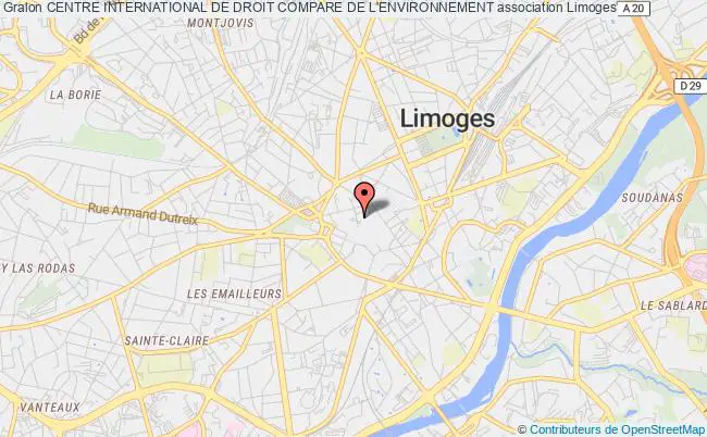 plan association Centre International De Droit Compare De L'environnement Limoges