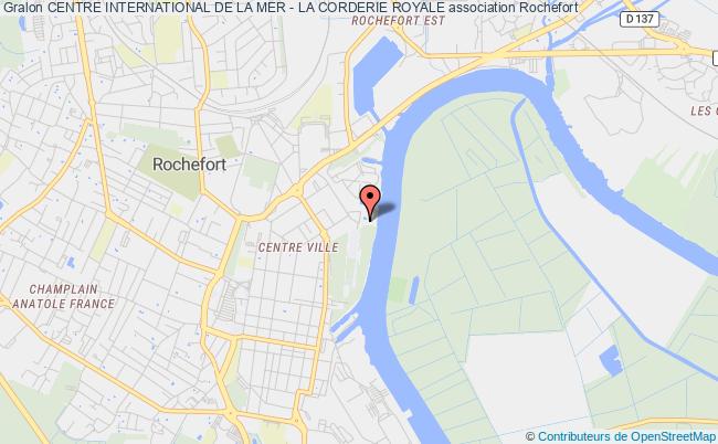 plan association Centre International De La Mer - La Corderie Royale Rochefort Cedex