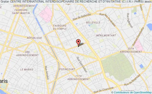 plan association Centre International Interdisciplinaire De Recherche Et D'?initiative (c.i.i.r.i-.paris) Paris