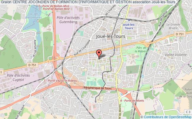 plan association Centre Jocondien De Formation D'informatique Et Gestion Joué-lès-Tours