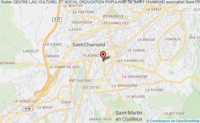 plan association Centre Laic Culturel Et Social D'education Populaire De Saint Chamond Saint-Chamond