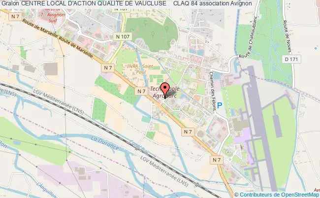 plan association Centre Local D'action Qualite De Vaucluse    Claq 84 Avignon cedex 16