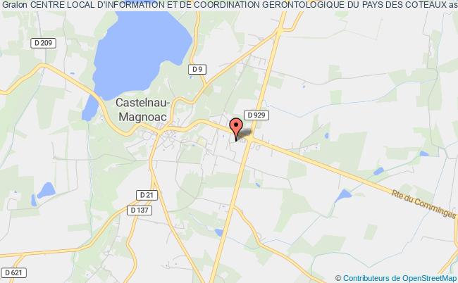 plan association Centre Local D'information Et De Coordination Gerontologique Du Pays Des Coteaux Castelnau-Magnoac