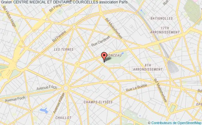 plan association Centre Medical Et Dentaire Courcelles Paris