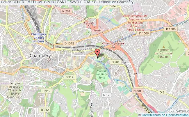 plan association Centre Medical Sport Sante Savoie C.m 3 S. Chambéry