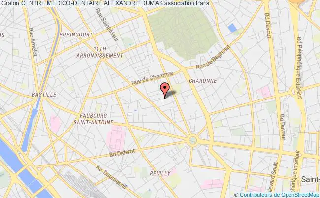 plan association Centre Medico-dentaire Alexandre Dumas Paris