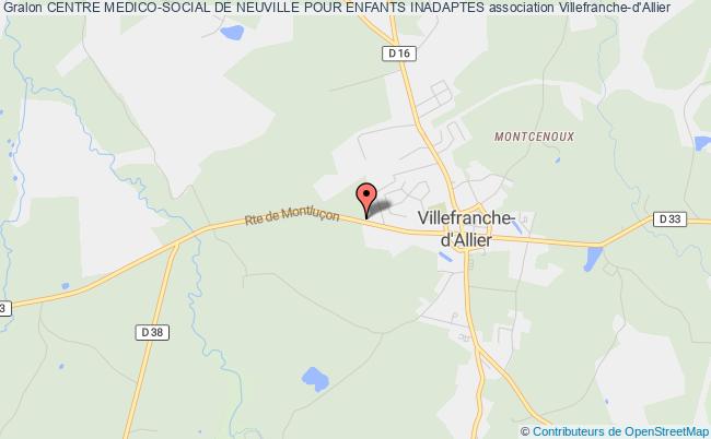 plan association Centre Medico-social De Neuville Pour Enfants Inadaptes Villefranche-d'Allier