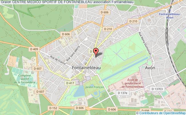 plan association Centre Medico Sportif De Fontainebleau Fontainebleau