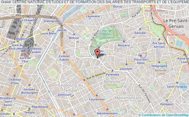 plan association Centre National D'etudes Et De Formation Des Salaries Des Transports Et De L'equipement Cenefoste Paris