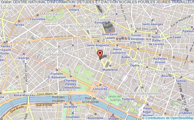 plan association Centre National D'information D'etudes Et D'action Sociales Pourles Jeunes Travailleurs Paris