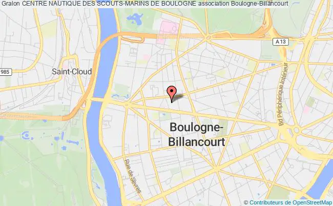 plan association Centre Nautique Des Scouts-marins De Boulogne Boulogne-Billancourt