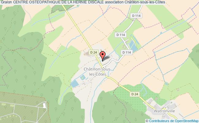 plan association Centre Osteopathique De La Hernie Discale Châtillon-sous-les-Côtes