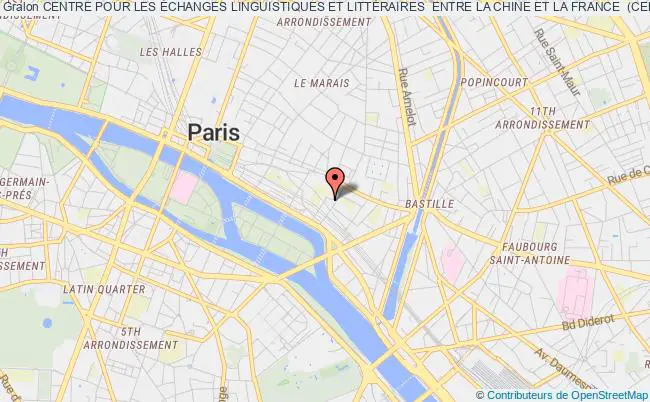 plan association Centre Pour Les Échanges Linguistiques Et LittÉraires  Entre La Chine Et La France  (cellcf) Paris 4e