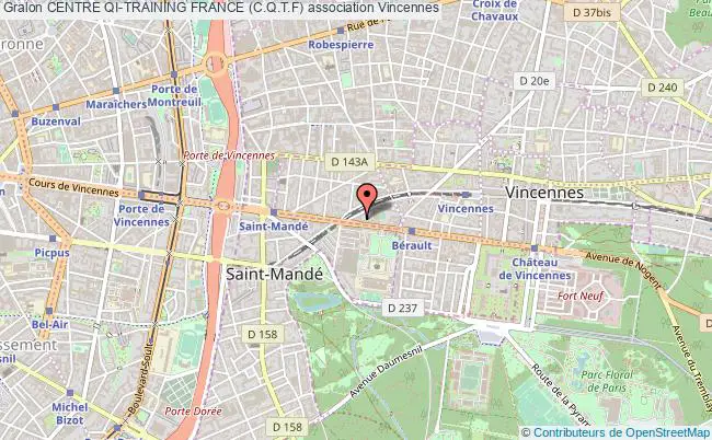 plan association Centre Qi-training France (c.q.t.f) Vincennes