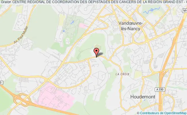 plan association Centre RÉgional De Coordination Des DÉpistages Des Cancers De La RÉgion Grand Est - Crcdc - Grand Est Vandoeuvre-lès-Nancy