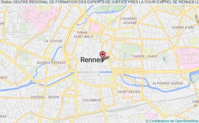 plan association Centre Regional De Formation Des Experts De Justice Pres La Cour D'appel De Rennes (cfej) Rennes