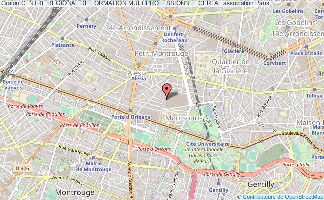 plan association Centre Regional De Formation Multiprofessionnel Cerfal Paris