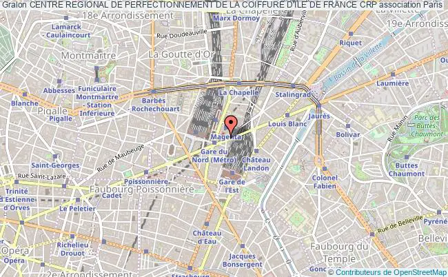 plan association Centre Regional De Perfectionnement De La Coiffure D'ile De France Crp Paris