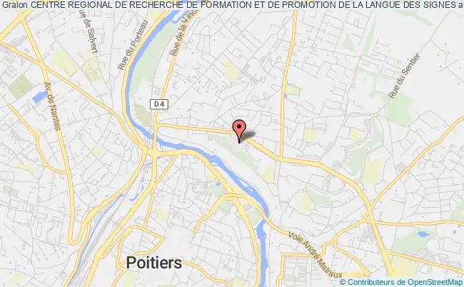 plan association Centre Regional De Recherche De Formation Et De Promotion De La Langue Des Signes Poitiers