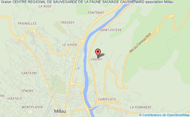 plan association Centre Regional De Sauvegarde De La Faune Sauvage Caussenard Millau