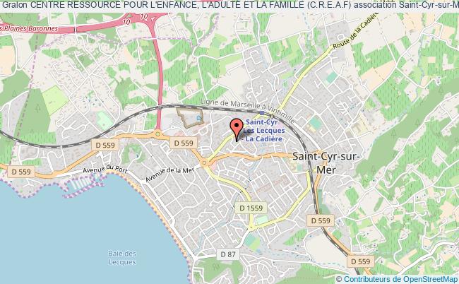 plan association Centre Ressource Pour L'enfance, L'adulte Et La Famille (c.r.e.a.f) Saint-Cyr-sur-Mer