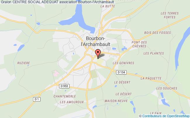 plan association Centre Social Adequat Bourbon-l'Archambault