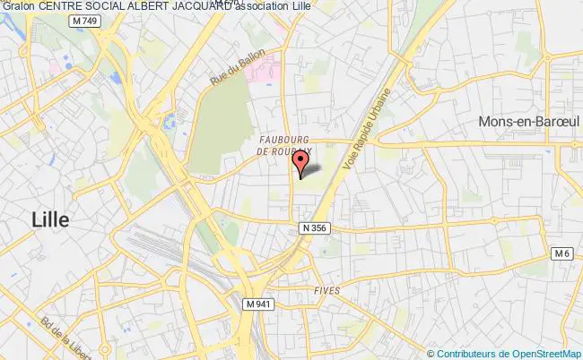 plan association Centre Social Albert Jacquard Lille