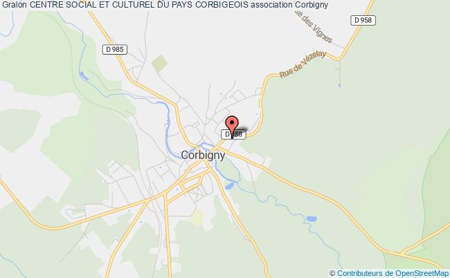 plan association Centre Social Et Culturel Du Pays Corbigeois Corbigny
