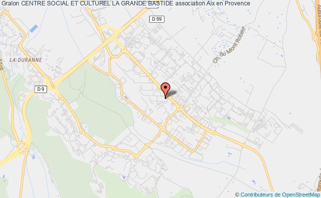 plan association Centre Social Et Culturel La Grande Bastide Aix-en-Provence