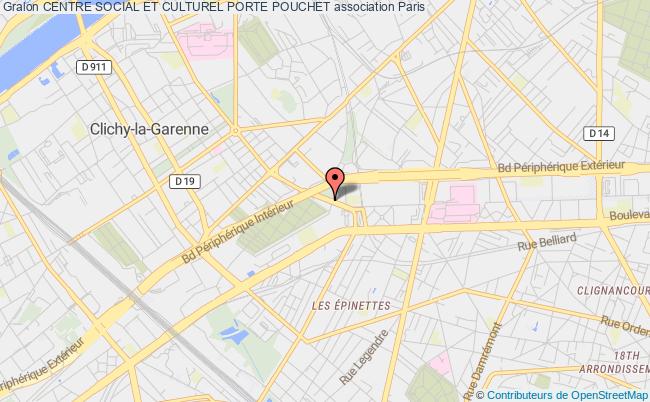 plan association Centre Social Et Culturel Porte Pouchet Paris